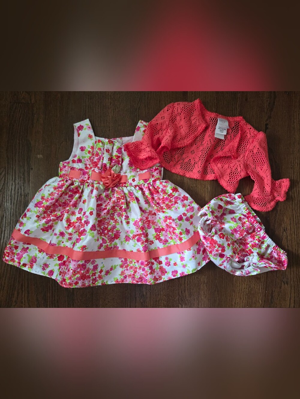 Youngland Baby Girls 3/6M 3-piece Dress